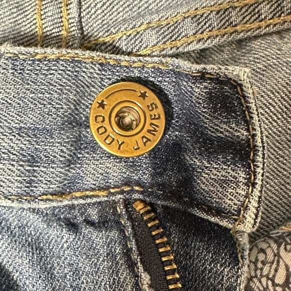 Cody James Mens Jeans Blue Denim Straight Leg W30 L32 Cotton Western Rodeo - Picture 9 of 16